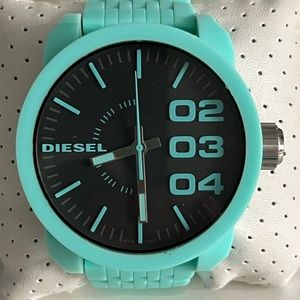 DEISEL Franchise- oversized watch, aqua.